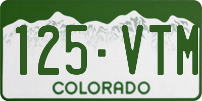 CO license plate 125VTM