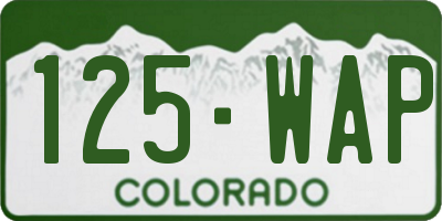 CO license plate 125WAP