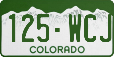 CO license plate 125WCJ