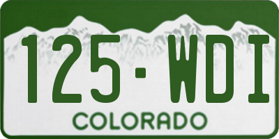 CO license plate 125WDI
