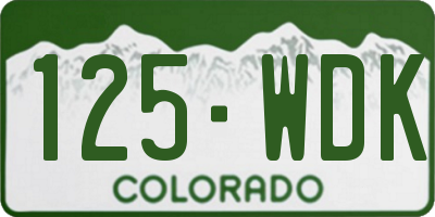 CO license plate 125WDK