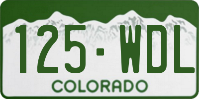 CO license plate 125WDL