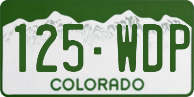 CO license plate 125WDP