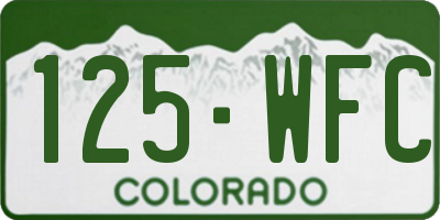 CO license plate 125WFC