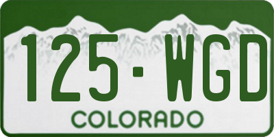 CO license plate 125WGD