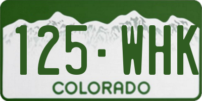CO license plate 125WHK