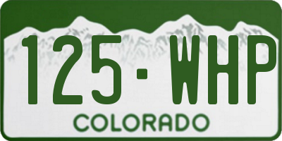 CO license plate 125WHP