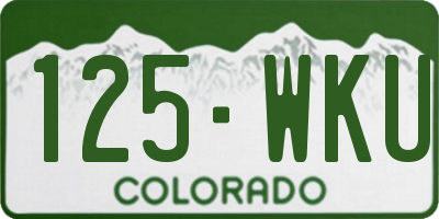 CO license plate 125WKU