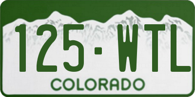 CO license plate 125WTL
