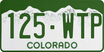 CO license plate 125WTP