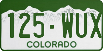 CO license plate 125WUX
