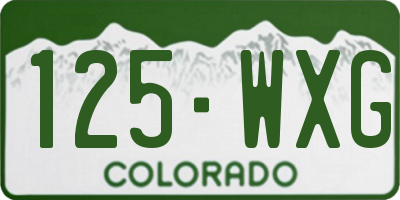 CO license plate 125WXG