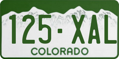 CO license plate 125XAL