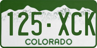 CO license plate 125XCK