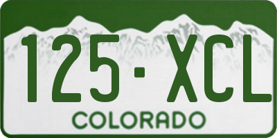 CO license plate 125XCL