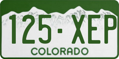 CO license plate 125XEP