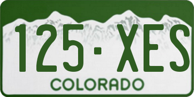 CO license plate 125XES