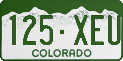 CO license plate 125XEU