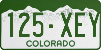 CO license plate 125XEY