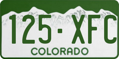 CO license plate 125XFC