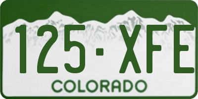 CO license plate 125XFE