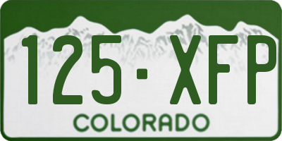 CO license plate 125XFP