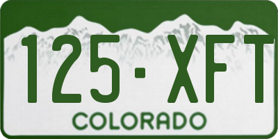 CO license plate 125XFT