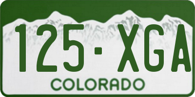 CO license plate 125XGA