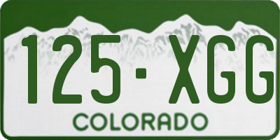 CO license plate 125XGG