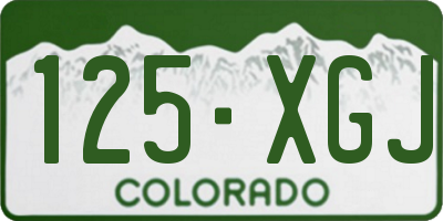 CO license plate 125XGJ