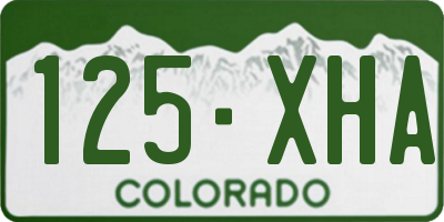 CO license plate 125XHA