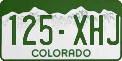 CO license plate 125XHJ