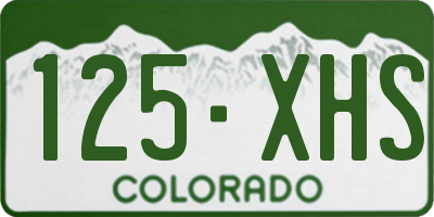 CO license plate 125XHS