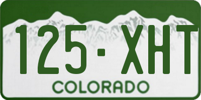 CO license plate 125XHT
