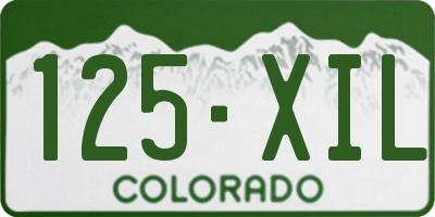 CO license plate 125XIL