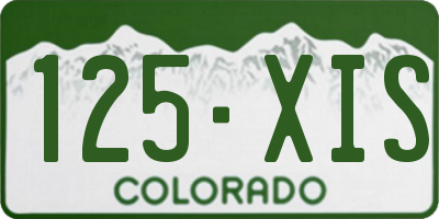 CO license plate 125XIS