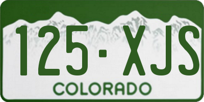CO license plate 125XJS