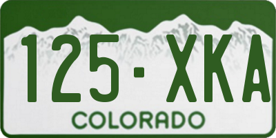 CO license plate 125XKA