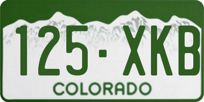 CO license plate 125XKB