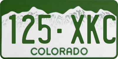 CO license plate 125XKC