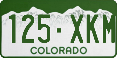 CO license plate 125XKM