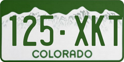 CO license plate 125XKT