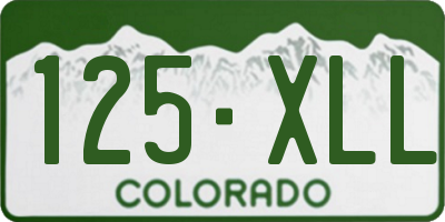 CO license plate 125XLL