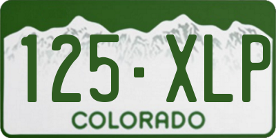 CO license plate 125XLP