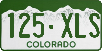 CO license plate 125XLS