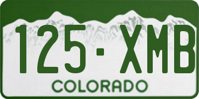 CO license plate 125XMB