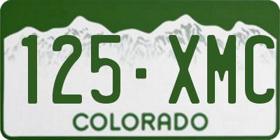 CO license plate 125XMC