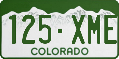 CO license plate 125XME