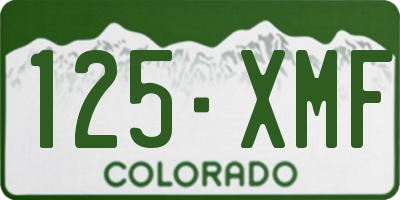 CO license plate 125XMF