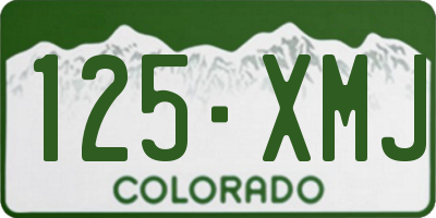 CO license plate 125XMJ
